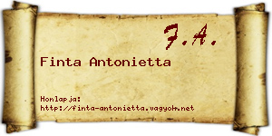 Finta Antonietta névjegykártya